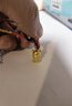 蒂蔻（Tico）七夕禮物本命年足金十二生肖黃金吊墜牛項鏈3D硬金牛生肖掛墜 曬單實(shí)拍圖