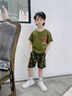 G.duck小黃鴨兒童迷彩服夏裝套裝小學生六一表演服夏令營軍訓服裝幼兒園 男款迷彩兩件套 100 曬單實拍圖