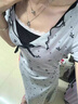 禾戀淑連衣裙女裙子夏天新款薄款女裝少女感小個子溫柔風(fēng)顯瘦遮肚子女裙 假兩件蝴蝶結(jié)連衣裙【灰色短款】 L 【建議110-120斤】 曬單實拍圖