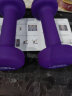 PROIRON普力艾 浸塑哑铃女士家用纯铁小哑铃儿童初学者健身 紫色1.5kg*2 实拍图