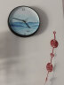 BBA 挂钟客厅家用古典挂表山水画艺术挂墙装饰钟表12英寸 山水孤舟 实拍图