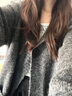 VEOX秋冬慵懶灰色針織衫女開(kāi)衫新款寬松連帽毛衣外套顯瘦韓系上衣 灰色 M 100-110斤 曬單實(shí)拍圖