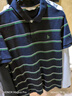哈吉斯（HAZZYS）男裝 夏款短袖上衣通勤撞色橫條紋polo衫男ASTZE0BBE12 深藏青色DN L (175/96A 48) 曬單實(shí)拍圖