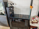 魚(yú)意坊工業(yè)風(fēng)溪流缸全套底過(guò)濾背包客廳超白玻璃蘭壽魚(yú)缸水族箱造景草缸 黑色+【內置背包】 80*45*126cm（長(cháng)/寬/高，可定制） 曬單實(shí)拍圖