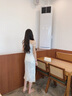 MAXRIENY【浪漫當(dāng)夏】國(guó)風(fēng)新中式提花仙美連衣裙夏季改良旗袍 本白 S 01 曬單實(shí)拍圖