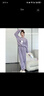 詩(shī)莉奧（SHILIAO）珊瑚絨睡衣女冬天加厚外穿可愛(ài)法蘭絨家居服時(shí)尚寬松長(cháng)款開(kāi)衫套裝 紫色 均碼 (80-130斤) 曬單實(shí)拍圖