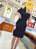 古緹琪職業(yè)裝女裝套裝時(shí)尚修身夏季新款短袖西服套裝女士西裝正裝工作服 黑色西服【單件】 S 曬單實(shí)拍圖