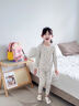 富羅迷（follow me）兒童保暖內(nèi)衣春秋純棉a類兒童秋衣秋褲保暖內(nèi)衣寶寶全棉毛衫女孩 米綠碎花 110 cm 曬單實(shí)拍圖