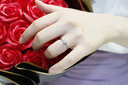 FR鉆戒女白金鉆石戒指鉑金pt950求婚結(jié)婚婚戒1克拉裸鉆定制送女友 車花顯鉆鉑金 10分H色 曬單實(shí)拍圖