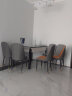 晨巢 岩板餐桌 实木餐桌椅组合现代简约可伸缩折叠吃饭桌子餐厅家具 6MM岩板餐桌-加厚111皮椅款 1.5米一桌六椅 实拍图