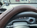 固德 適用于本田真皮方向盤(pán)套CRV思域雅閣HRV皓影繽智型格飛度免手縫 圓形-咖色-牛皮款H16 曬單實(shí)拍圖