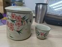 極素中式桃花手繪馬克杯帶蓋陶瓷水杯茶杯女士高顏值茶水分離辦公杯子 純手繪桃花朵朵_泡茶杯簡裝 200mL以下 曬單實拍圖