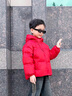 G.DUCKKIDS小黃鴨童裝兒童羽絨服男童外套冬裝加厚男寶寶面包服喜慶過年服裝 紅色 90 建議80-90cm1歲半-2歲 曬單實(shí)拍圖