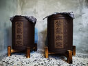 紫來(lái)順 大號(hào)紫砂茶葉罐手工刻繪普洱茶缸密封存茶罐儲(chǔ)存罐實(shí)用儲(chǔ)茶罐 舍得（含底座小罐） 45餅 曬單實(shí)拍圖
