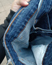 JEEP SPIRIT吉普牛仔褲男寬松秋冬季男士直筒褲微彈休閑褲 磨白藍色 33 曬單實(shí)拍圖