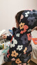 鴨鴨兒童羽絨服女童2025新款加厚保暖女寶中長(cháng)款洋氣時(shí)尚冬季童裝外套 藏青花朵 140 建議體重50-60斤 曬單實(shí)拍圖