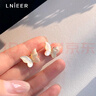 Lnieer白貝母蝴蝶耳釘女輕奢小眾高級(jí)感耳環(huán)2025新款溫柔氣質(zhì)潮時(shí)尚耳飾 白貝母蝴蝶耳釘 曬單實(shí)拍圖