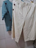 丹珠娜休閑褲女裝2025夏季新款休閑時(shí)尚文藝復古八分闊腿褲兩件套裝夏裝 上藍+下米 XXXL 曬單實(shí)拍圖