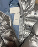 蓮燦冬季新商場(chǎng)同款街頭設計款面包服亮面漆光短款羽絨服 銀色 S 曬單實(shí)拍圖