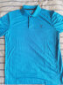乔丹 短袖t恤男士夏季新款时尚上衣速干透气健身装休闲运动服冰丝半袖 湖蓝-POLO（透气）-系列1 XL 实拍图