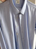 愷米切（CAMICISSIMA）【意大利品牌】男士免燙襯衫6色高級感商務(wù)休閑春夏款襯衣 淺灰（修身）IBC5PC33MSY87 43 曬單實(shí)拍圖