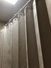 景萬(wàn)居家日用浴簾桿套裝磁吸免打孔隱形防水布衛生間浴室隔斷簾淋折疊干濕分離 米白色【簾+桿+掛鉤+磁吸+擋水條 適合150-180cm墻距【簾高2米】 曬單實(shí)拍圖