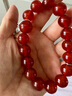 石頭記（istone）紅瑪瑙手鏈情侶手串瑪瑙手串轉運珠葫蘆新中式生日禮物送女友 12mm珠子204601212 曬單實(shí)拍圖
