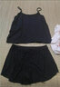 雅鹿吊帶短褲睡衣女夏天薄款簡(jiǎn)約甜美少女性感熱褲學(xué)生家居服兩件套裝 SY-2#黑色 XL [110-120斤] 曬單實(shí)拍圖