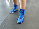 九日山 拳擊鞋摔跤鞋訓練鞋比賽鞋透氣牛筋底橡膠底運動(dòng)鞋武術(shù)搏擊鞋 藍色（拳擊鞋高邦） 43 建議選大一碼 曬單實(shí)拍圖