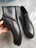 金利來(lái)（Goldlion）高幫棉鞋男 冬季加絨保暖棉皮靴男士圓頭黑色通勤商務(wù)正裝棉皮鞋  黑色 38 曬單實(shí)拍圖