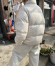 FILA 斐樂(lè)官方男裝情侶款衛(wèi)衣秋冬男女同款休閑衛(wèi)衣加絨保暖上衣 奶鹽白-IV（加絨） 175/96A/L 曬單實(shí)拍圖