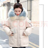 雪格瑪冬裝Chic羽絨棉服2025年新款女韓版寬松棉衣減齡小棉襖短款面包服 米白色 S_90-110斤 曬單實拍圖