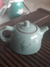 祥業(yè)官窯鋦釘茶壺泡茶專用功夫茶具單個小茶壺家用陶瓷中式茶具沏茶 官窯鋦釘茶壺-草綠 曬單實拍圖