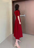 塞德勒敬酒服新娘2025新款平時(shí)可穿夏季訂婚連衣裙結(jié)婚小個(gè)子回門裝 中長(zhǎng)款  酒紅色 XL 曬單實(shí)拍圖