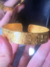 展緣黃金手鐲女足金999古法金包銀吉言金多寶實心開口鐲子輕奢送女友 30克吉言手鐲 曬單實拍圖