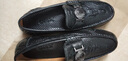 費耐弗豆豆鞋皮鞋休閑男鞋2021秋季英倫潮流駕車(chē)低幫商務(wù)正裝時(shí)尚舒適百搭套腳懶人真牛皮大碼鞋子男 黑色 40 曬單實(shí)拍圖