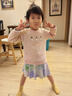 moodytiger【仙女家族】女童短裙柔軟親膚夏季兒童裙子防走光印花運動(dòng)半身裙 氤夢(mèng)紫 110 cm 曬單實(shí)拍圖