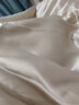 慈云真絲四件套 100%桑蠶絲綢雙面全真絲寬幅純色婚慶裸睡眠高檔床品 流年金 200*230cm-雙人尺寸（1.5米床） 曬單實(shí)拍圖