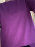 木棉林大码女装短袖t恤女2024夏装新款胖mm显瘦遮肚子宽松休闲纯色上衣 紫红色 XL【建议120-140斤】 实拍图