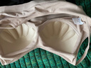 TINGE2件抹胸帶胸墊無鋼圈文胸內(nèi)衣女學(xué)生吊帶美背背心聚攏薄款 黑色+淺卡其（V領(lǐng)U背） L 曬單實拍圖