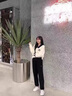 矜持范2025鹽系穿搭學(xué)院風(fēng)Polo衫衛(wèi)衣女套裝女秋新款休閑運(yùn)動(dòng)闊腿褲兩件 白色衛(wèi)衣闊腿褲【兩件套】 L 【建議105120斤】 曬單實(shí)拍圖