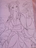 唯美涂色線(xiàn)描集動(dòng)漫人物 水彩古風(fēng)涂色線(xiàn)描 填色書(shū)手繪 減壓秘密花園涂色書(shū) 思美人醉花顏 涂色書(shū)籍 曬單實(shí)拍圖