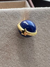 周生生黃金耳釘 足金愛(ài)情密語(yǔ)太空宇航員青金石星球耳飾 91841E定價(jià) 曬單實(shí)拍圖