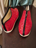 內聯(lián)升 棉鞋 女 老字號老北京布鞋 手工千層底保暖織錦安棉8235A 紅底花 39 曬單實(shí)拍圖