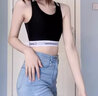 CarbinKoneer女士內(nèi)衣大胸les束胸顯小塑胸帥t運動內(nèi)衣背心式女生收副乳膠夏季 黑色 M（體重90-105斤）胸圍80-85CM 曬單實拍圖