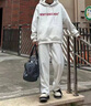 莫小刀美式灰色褲子男夏季2025新款闊腿休閑褲子男士寬松直筒運動(dòng)衛長(cháng)褲 白灰色 常規 【高品質(zhì)】K167 XL 建議120-140斤 曬單實(shí)拍圖