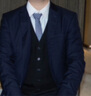 雅戈爾（YOUNGOR）西服馬夾男五粒單排扣修身版羊毛混紡不易皺易打理商場同款 黑色 L 175/96A 曬單實拍圖