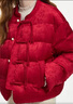 范思藍(lán)恩東方簡奢風(fēng)梅嶼煮雪立領(lǐng)新中式羽絨服冬新款暗紋提花盤扣保暖外套 錦葵紅 M 曬單實拍圖