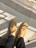 百思圖24秋線下同步通勤樂福鞋粗跟女單鞋A4821CA4 駝色 38 曬單實拍圖