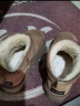 AU&MU2023新款澳洲冬季女士羊皮毛一体雪地靴防滑纯色厚底加绒短筒棉鞋 N610栗色 37 U6 实拍图